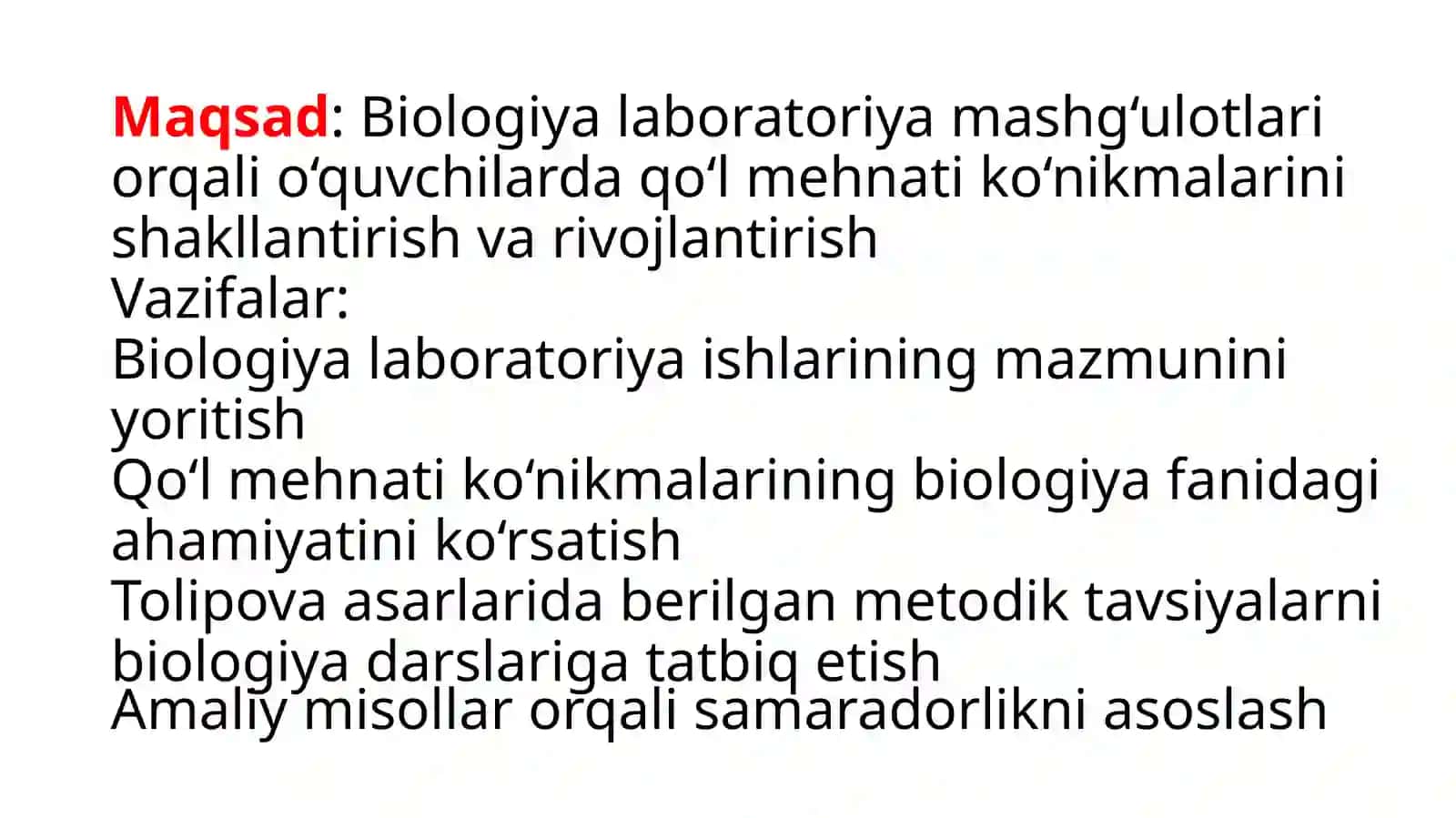 LABORATORIYA ISHLARI JARAYONIDA O`QUVCHILARDA QO`L MEHNATI KO‘NIKMALARINI RIVIJLANTIRISH 4