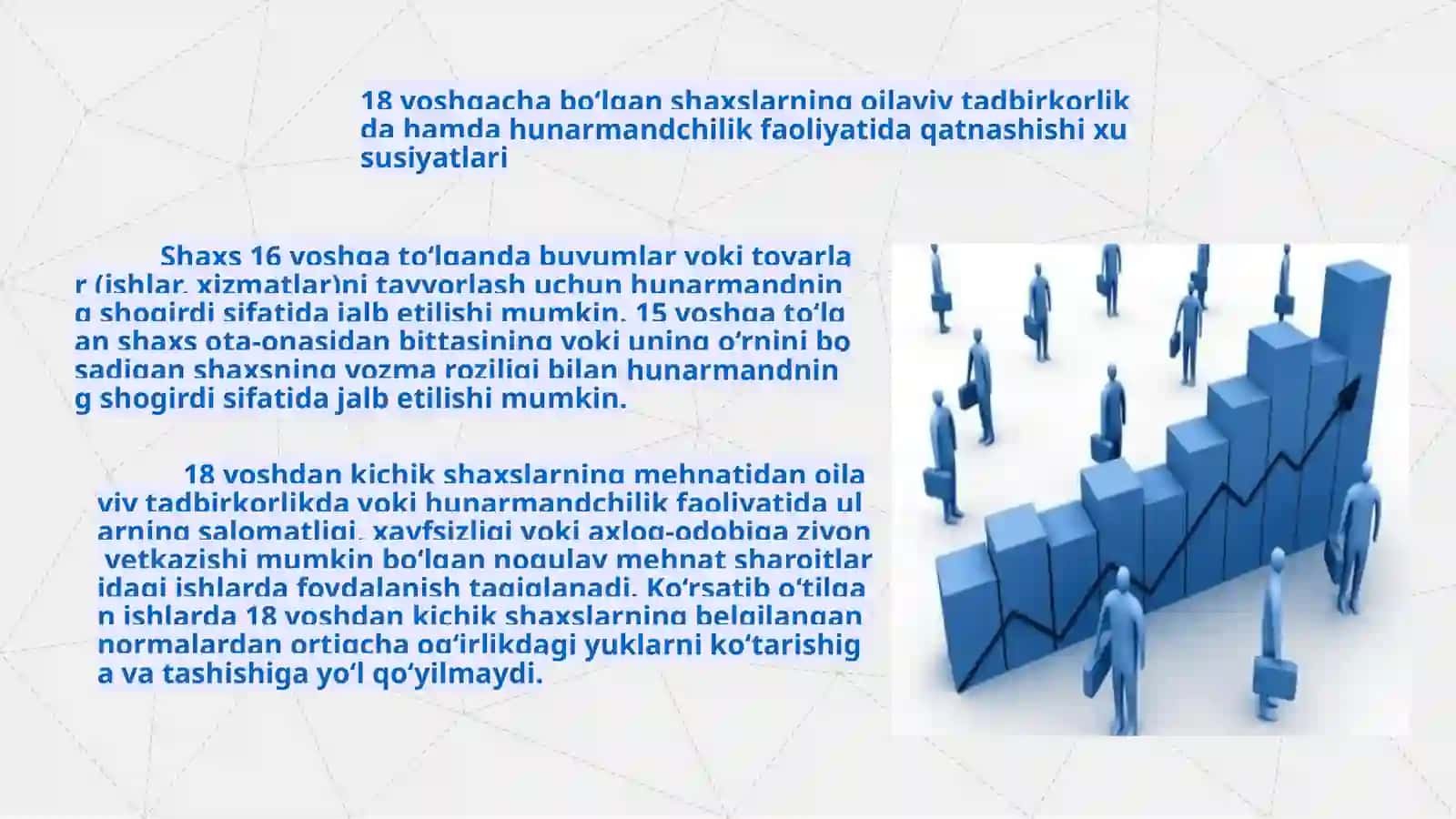 Tadbirkorlik huquqi subyektlarining o‘ziga xos xususiyatlaridan kelib chiqqan holda hunarmandchilik faoliyati 4