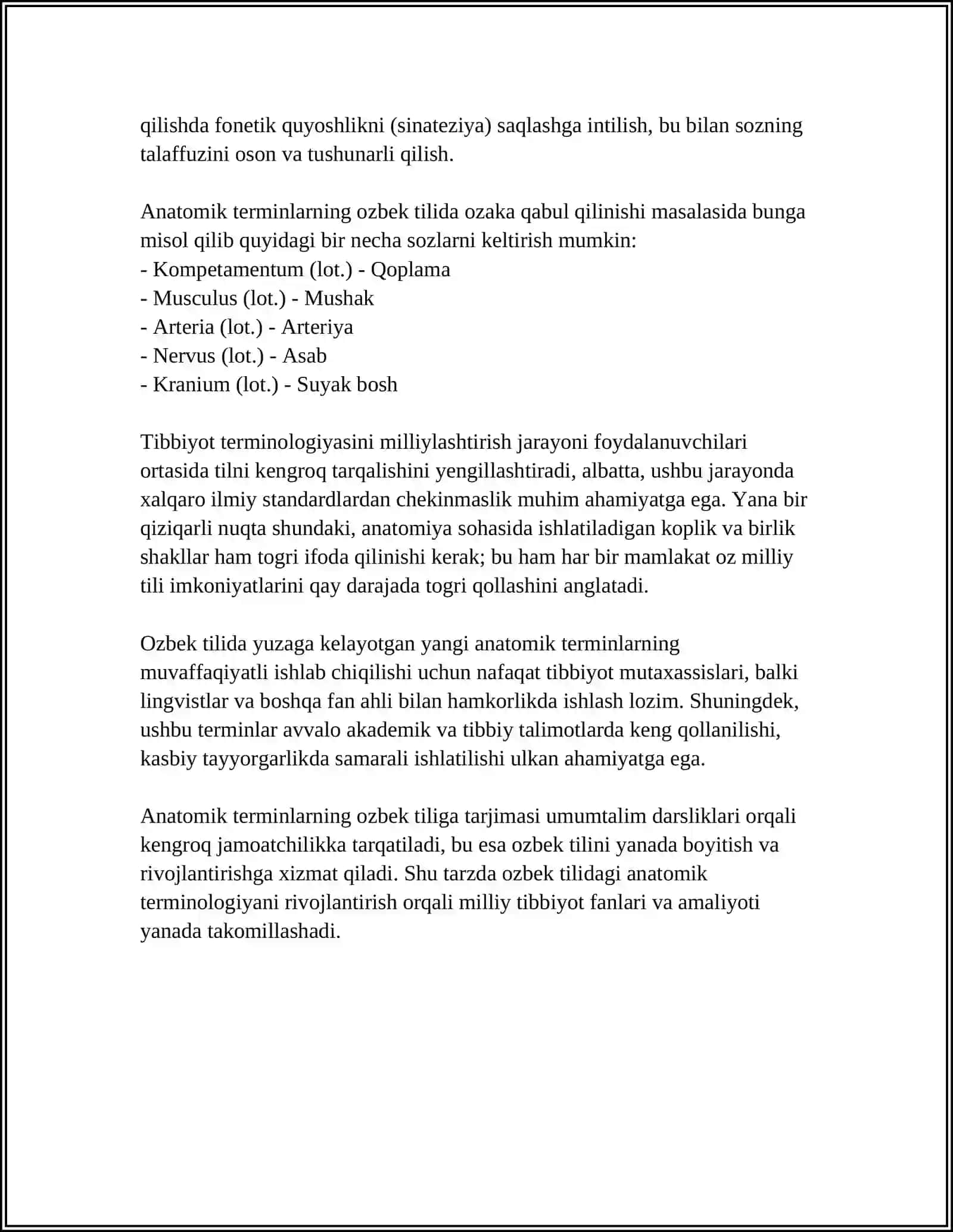 ANATOMIK IBORALARNING TARJIMASI 4