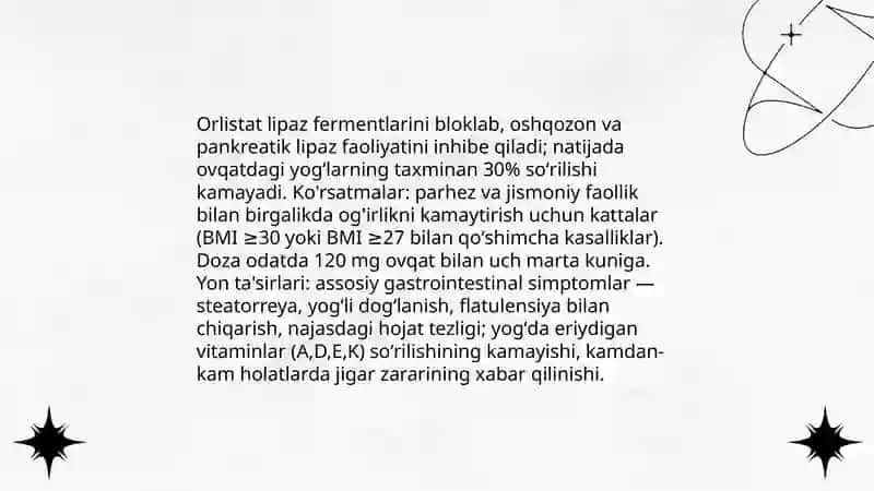 Semirib ketish kuzatilganda ishlatiladigan dorilar 4