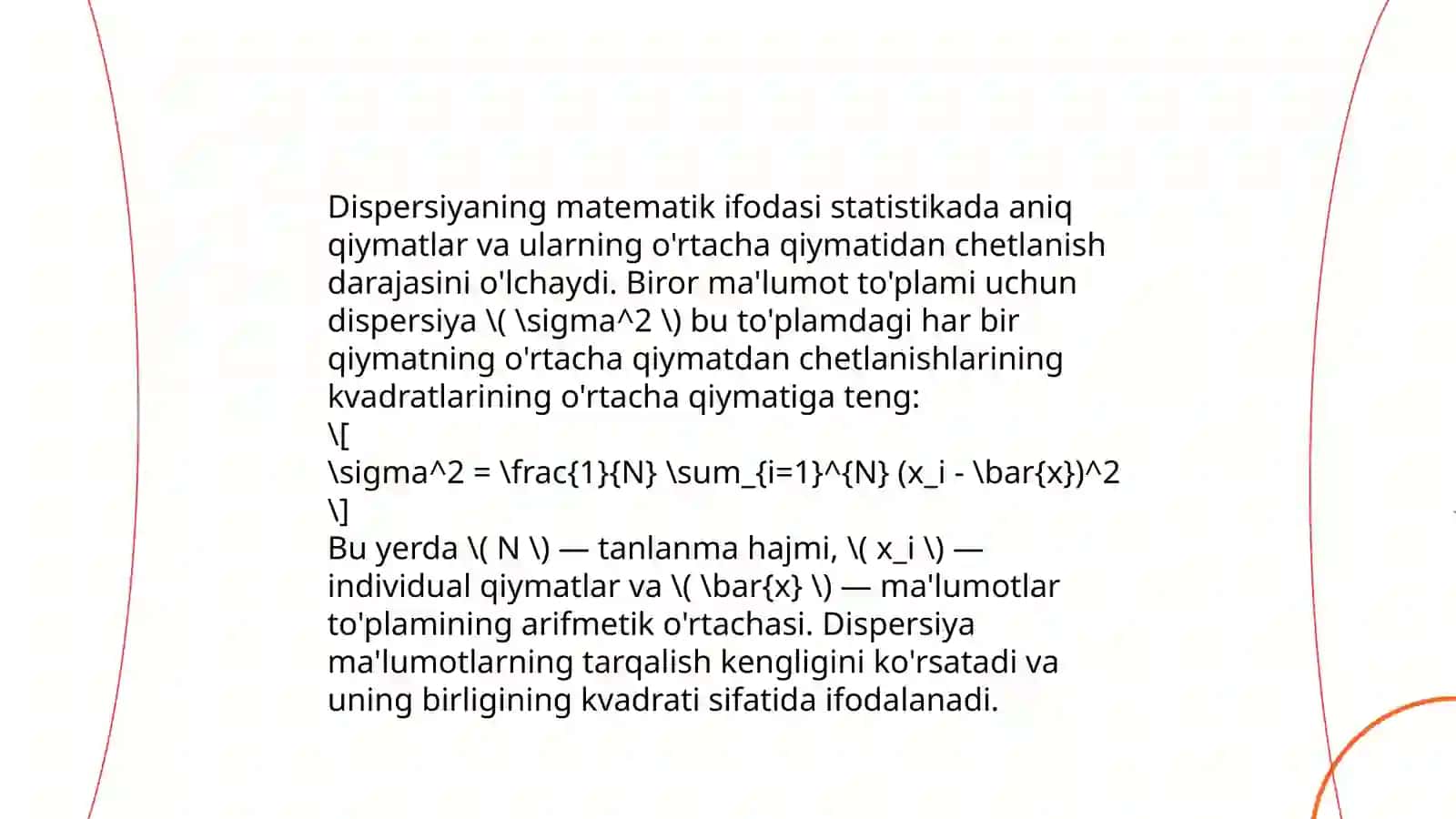 Dispersiya.Dispersiyalar turlari 4