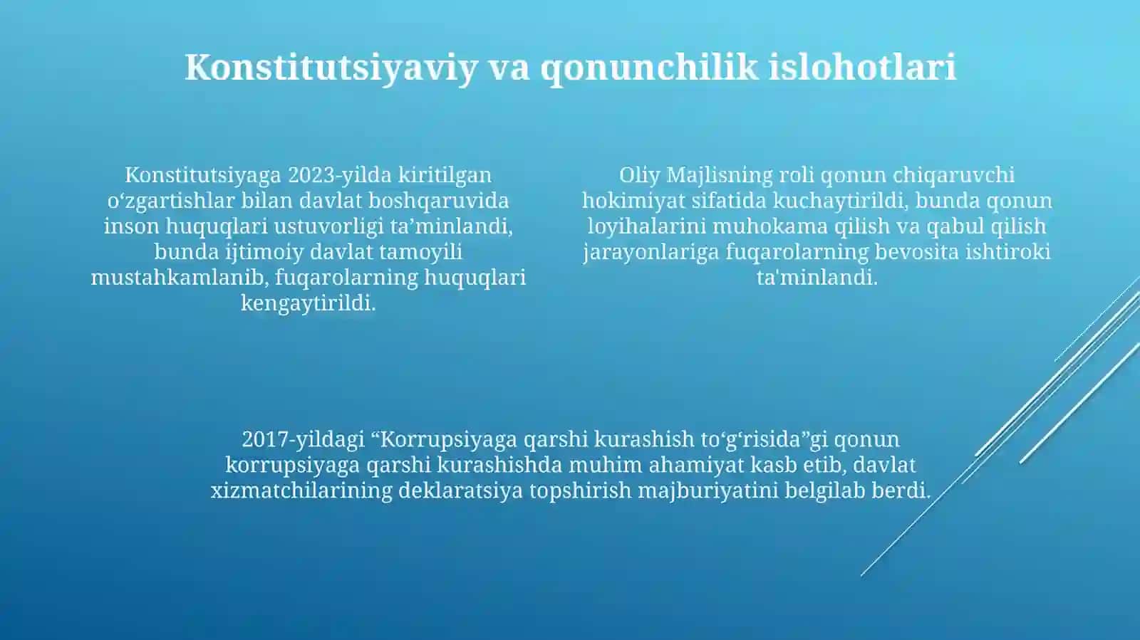 Mustaqillik yillarida davlat boshqaruvi tizimida amalga oshirilgan islohotlar 4