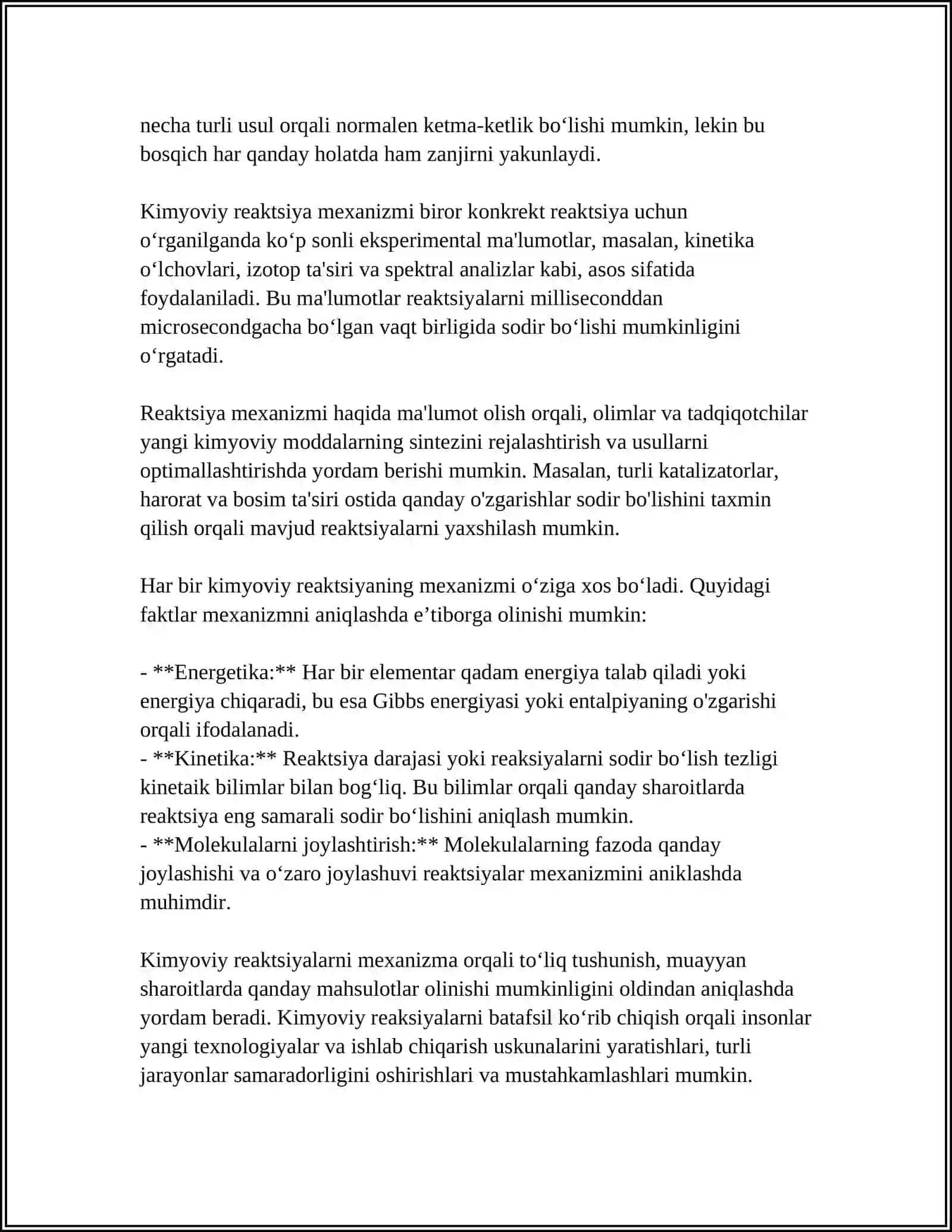KIMYOVIY REAKSIYALARNING MEXANIZMI 4