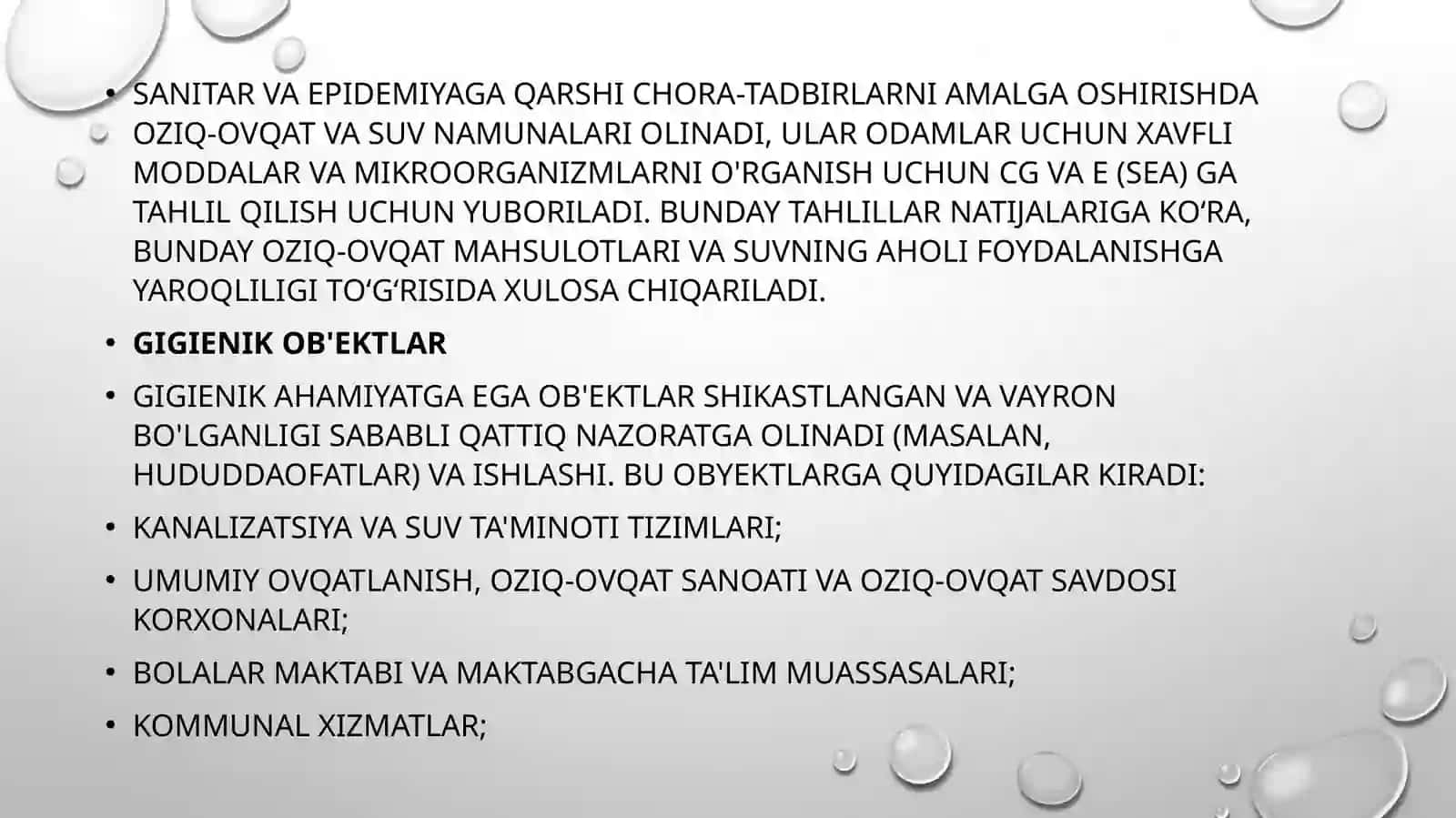 Epidemiologiya tadbirlarining profilaktik va epidemiyaga qarshi choralar shakllantirishning xususiyatlari 4
