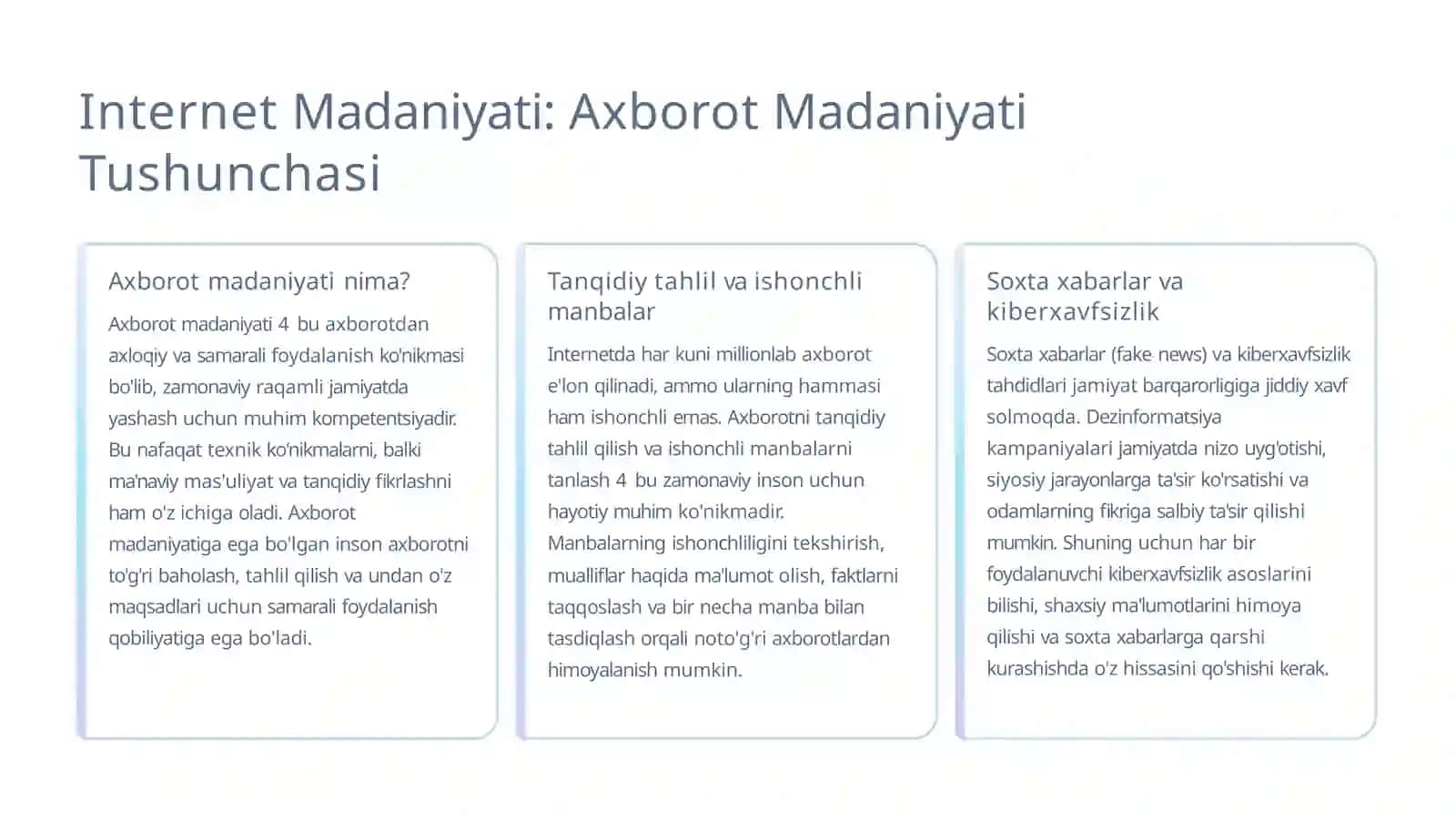 Zamonaviy Axborot Texnologiyalari va Internet Madaniyati 4