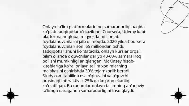 Ta’lim jarayoni samaradorligini oshirishda smart ta’lim texnologiyalarining o‘rni 4