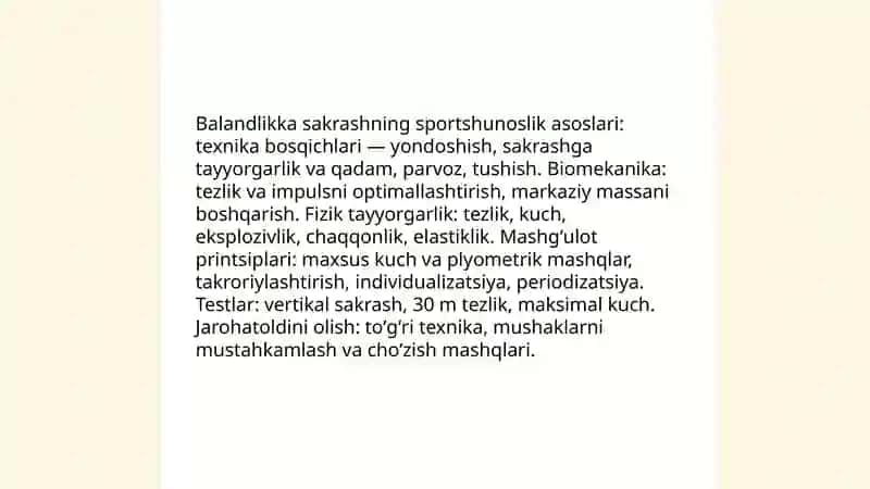 Yengil atletika uni òqitish 4
