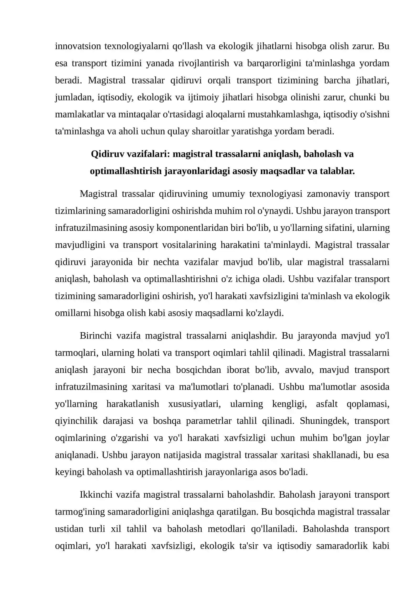 Magistral trassalar qidiruvining umumiy texnologiyasi . Qidiruvning vazifasi va bosqichlari 4