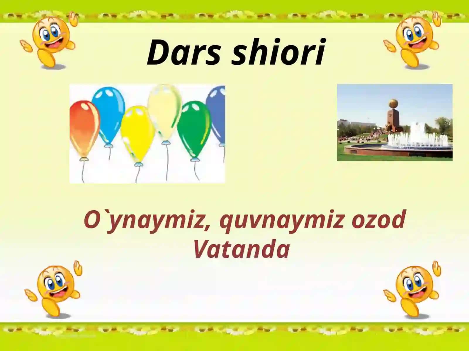 O`tilgan mavzuni so`rash ochiq darsi 4