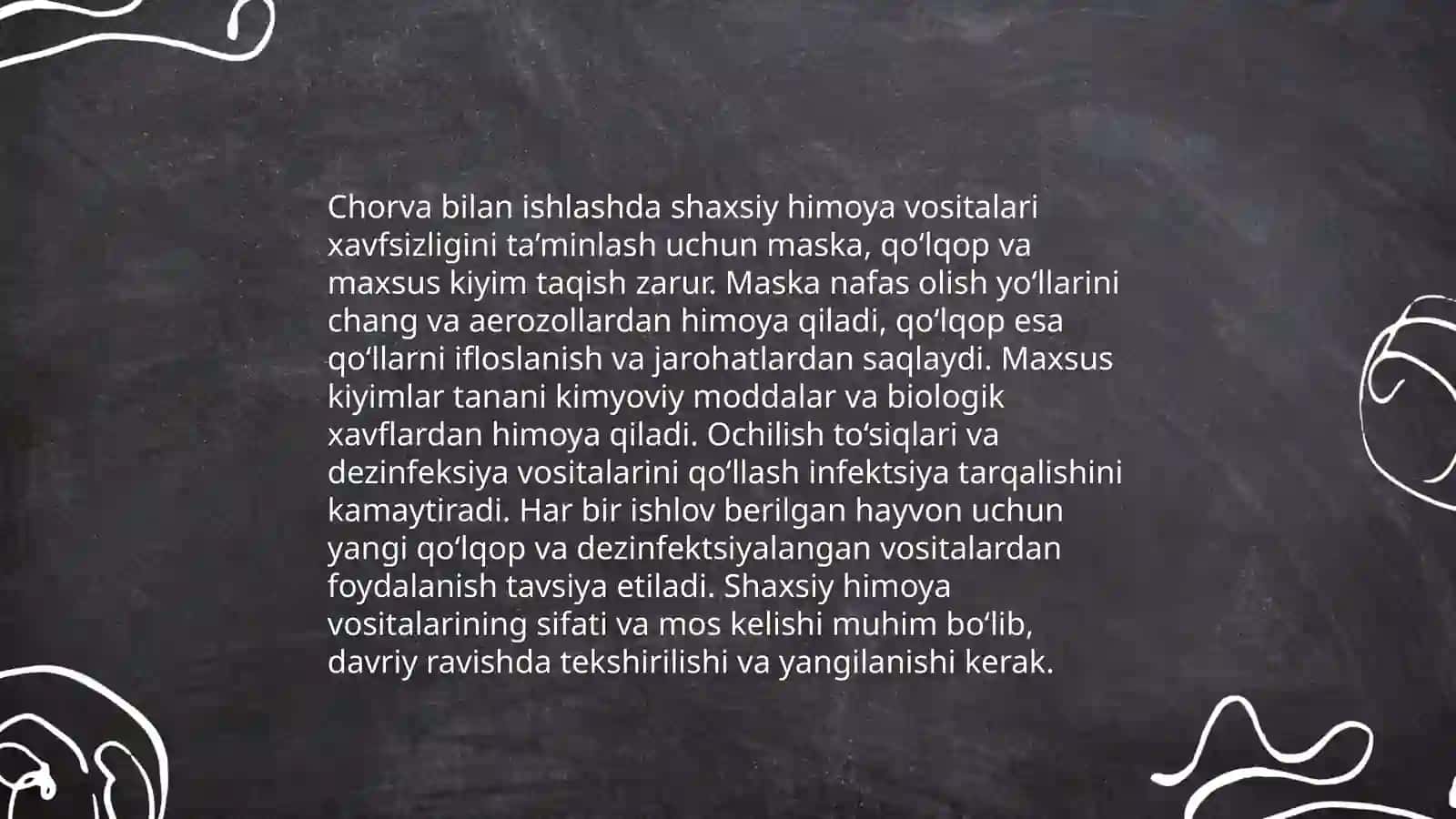 Chorva xodimlarining shaxsiy va mehnat gigiyenasi 4