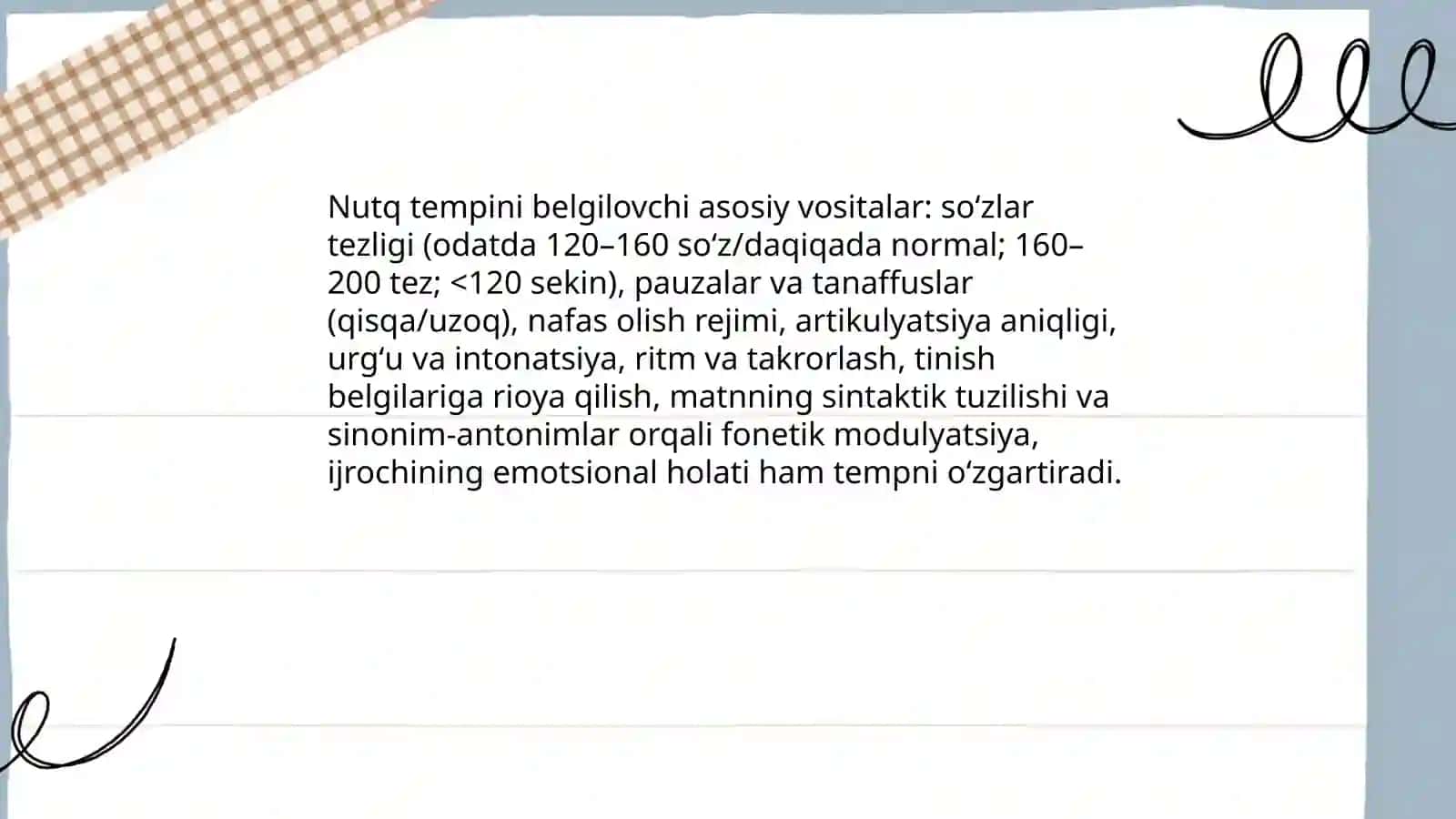 Badiiy o'qishda temp va diksiya 4