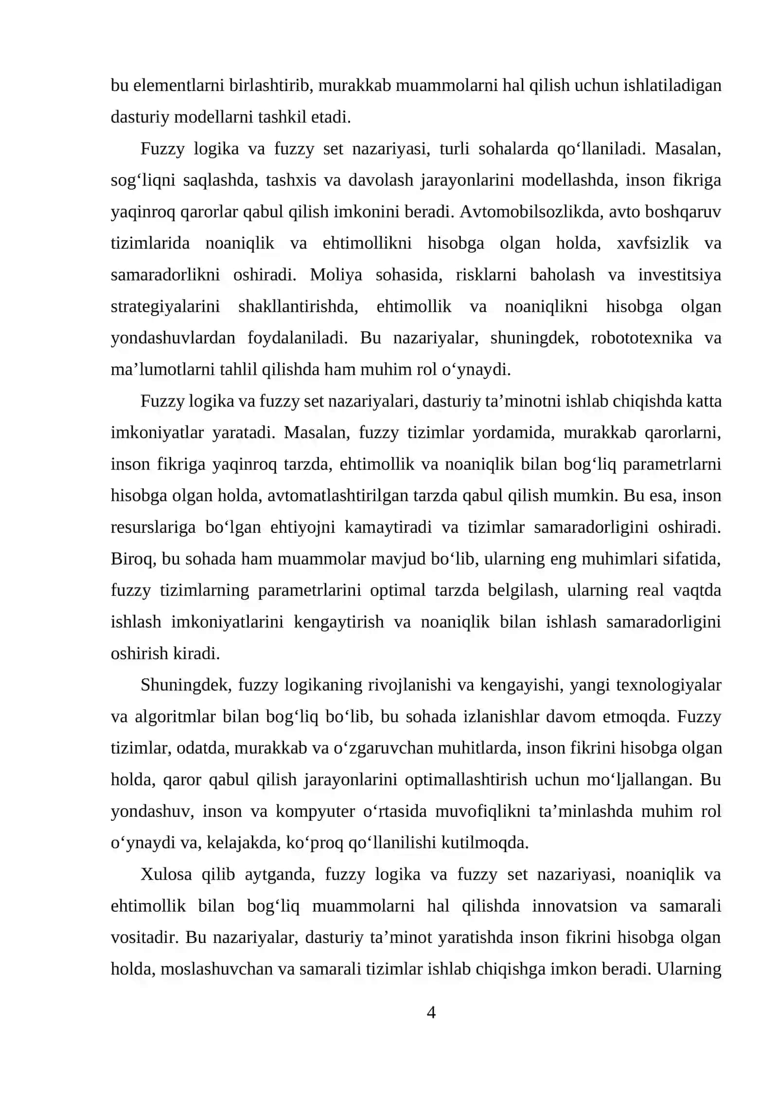 Fuzzy vositalar asosida dasturiy taminot yaratish 4