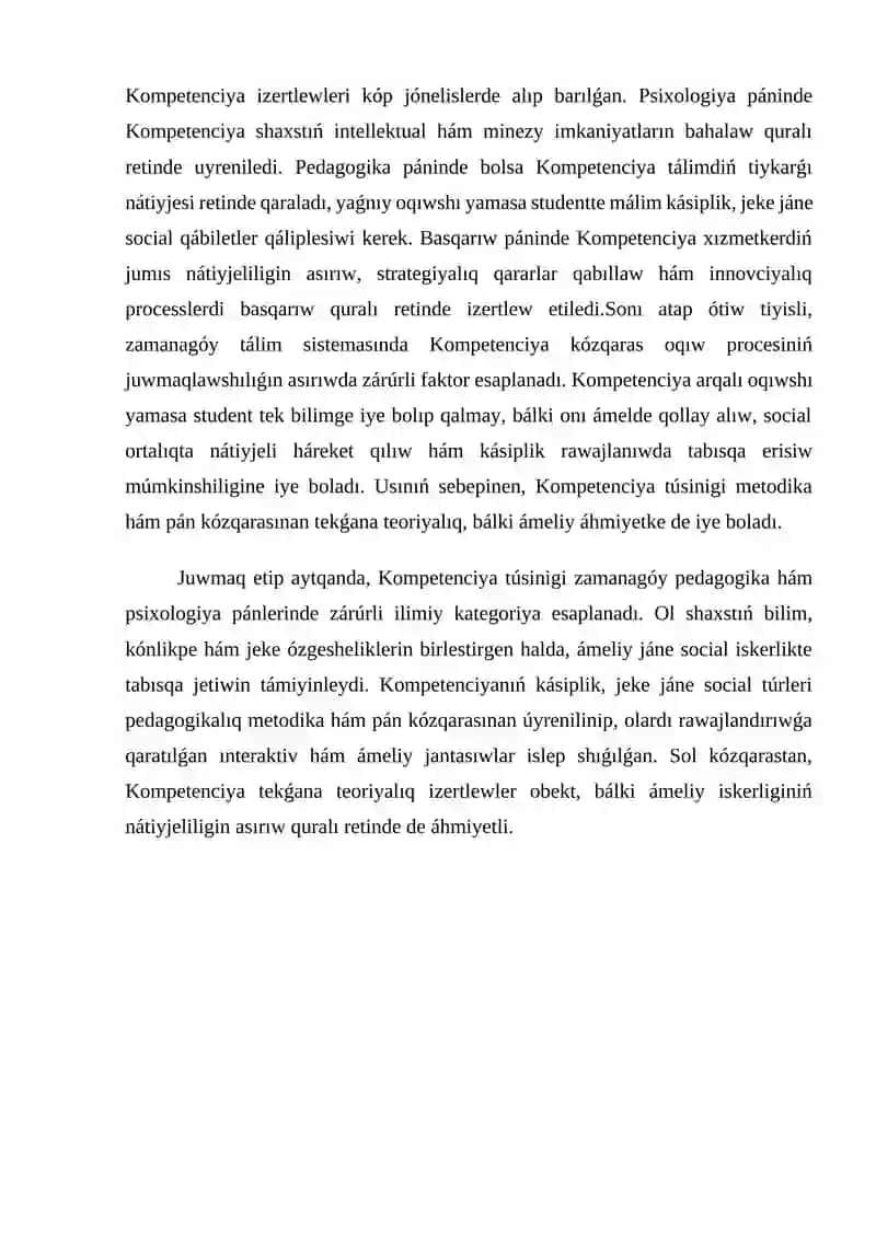 Kompetenciya tu’sinigi ha’m onin’ tu’rleri 4