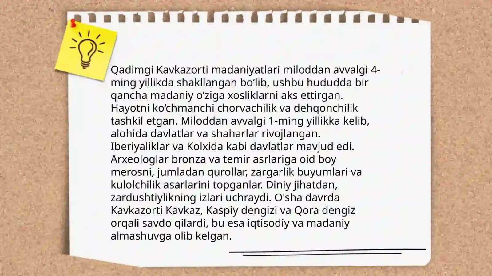 Qadimgi Kavkazorti sivilizatsiyaning o‘ziga xos xususiyatlari 4