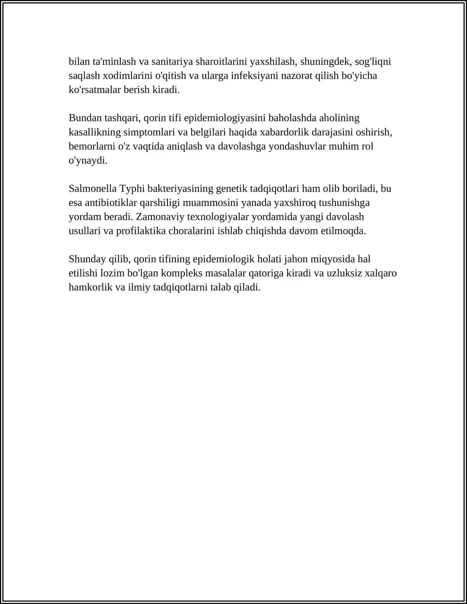 QORIN TIFI VA PARATIF A B KELTIRIB CHIQARADIGAN KASALLIKLAR.ULARNI TASNIFI VA LABARATORIYA TASHXISI 4