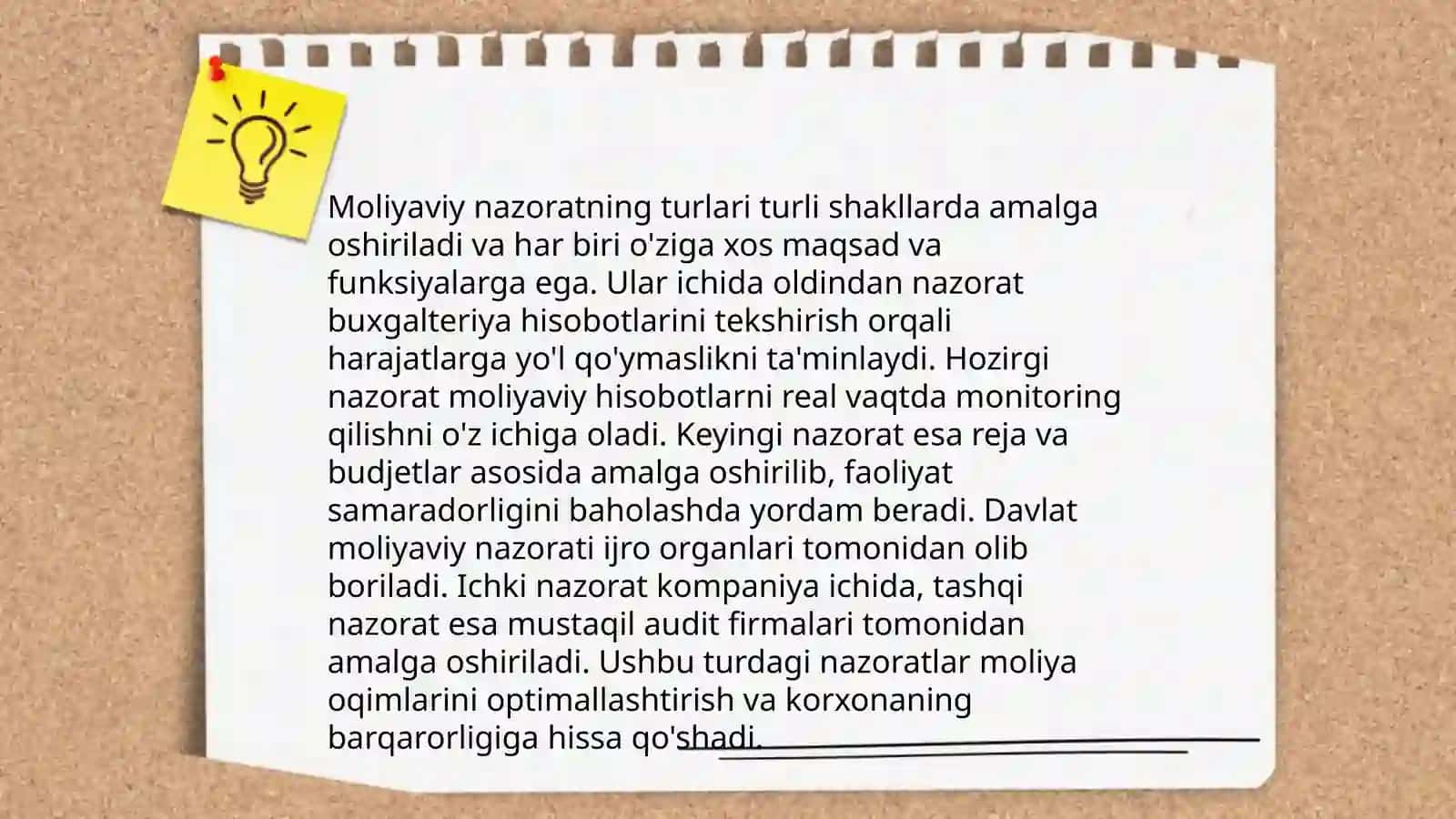 Moliyaviy nazorat tushunchasi, ahamiyati 4
