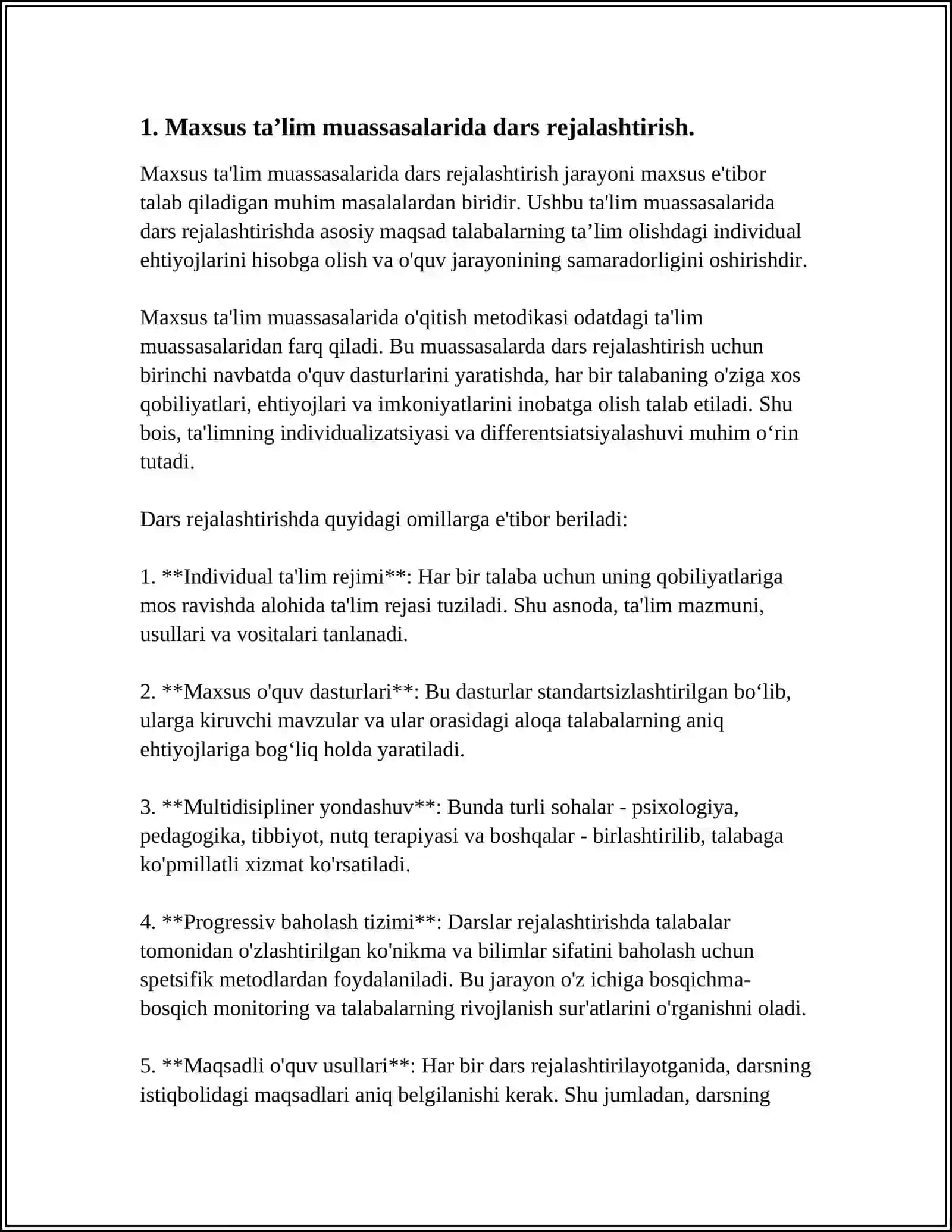 ALOHIDA YORDAMGA MUHTOJ BOLALAR MAKTABLARIDA ILM ASOSLARIGA OʻQITISH METODLARI 4