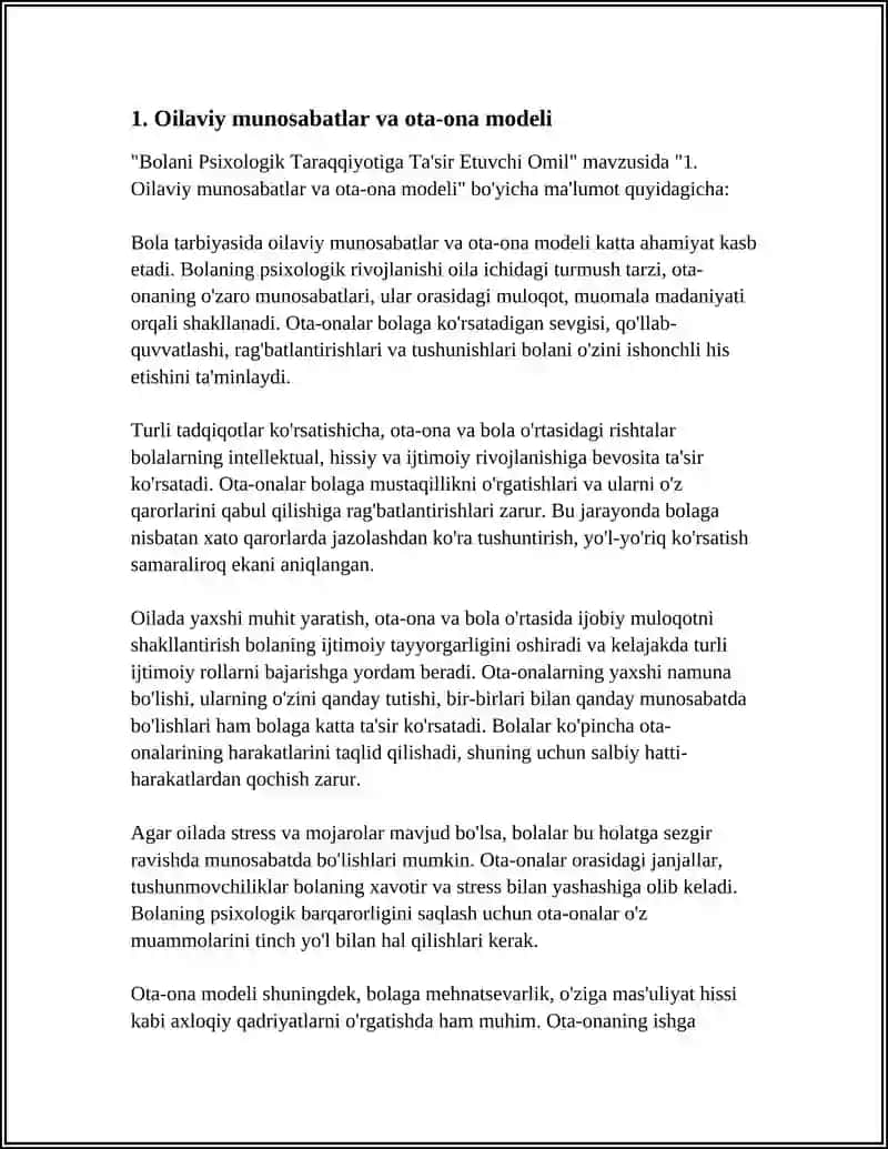 Bolani Psixologik Taraqqiyotiga Ta'sir Etuvchi Omil 4