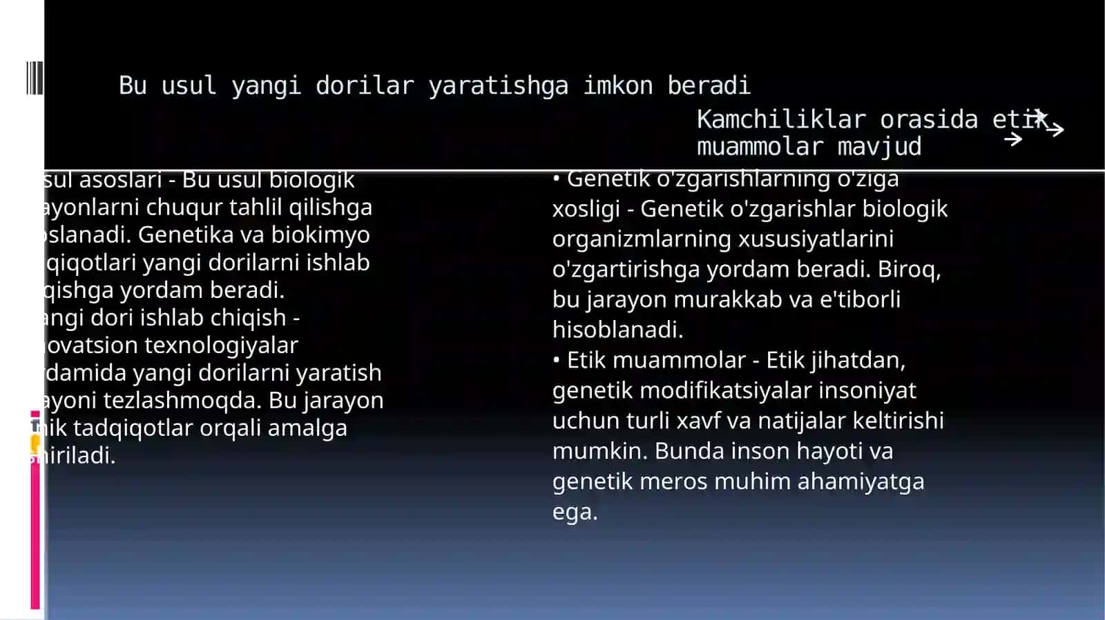 Genetik injeneriya. Afzalliklari vakamchiliklari 4
