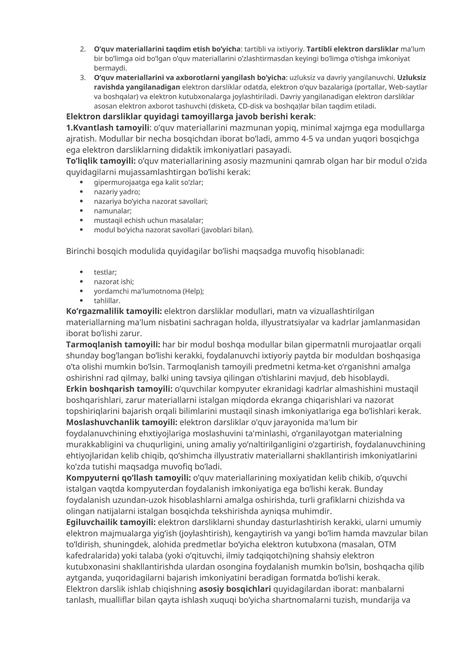 Ta'lim jarayoni uchun elеktron darsliklar yaratishning nazariy asoslari 4