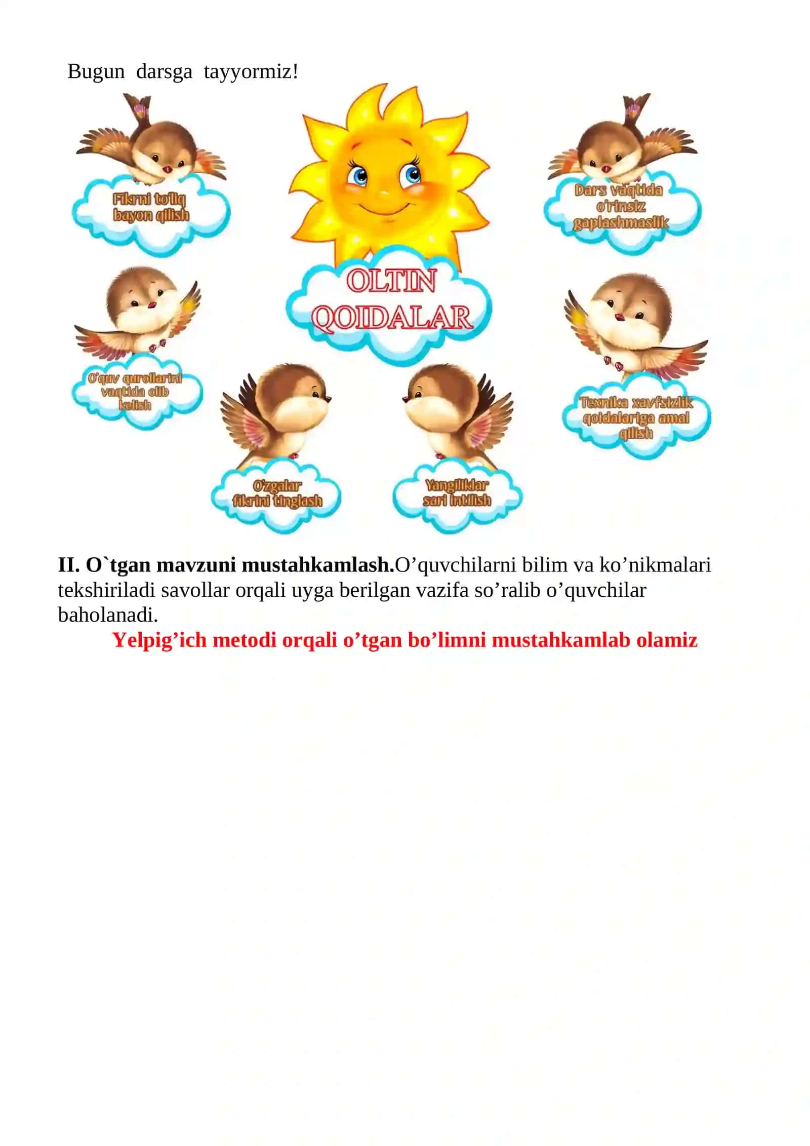 Mening bolaligim mavzusida 3-sinf O'qish fanidan dars ishlanmasi 4