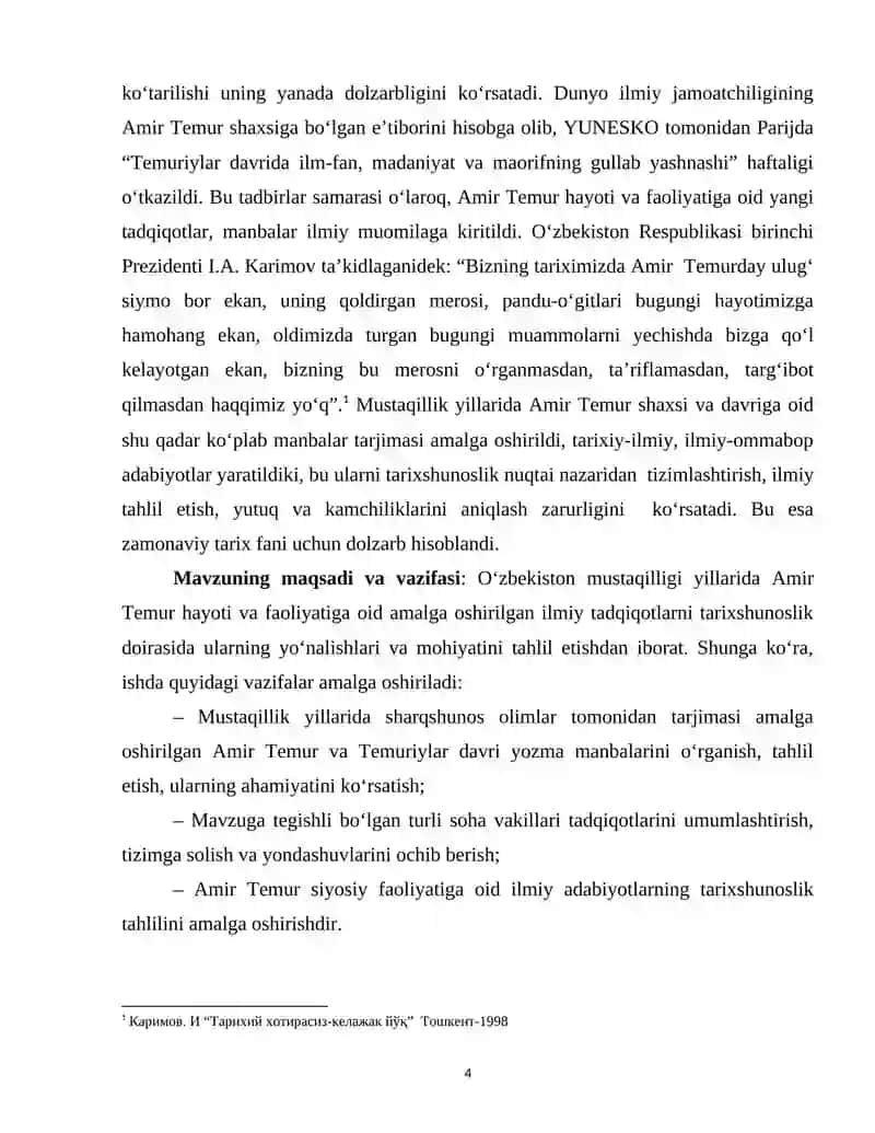 TEMURIYLAR DAVLATINING TASHKIL TOPISHI 4