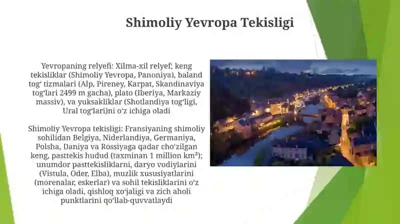 Yevrosiyo materigi geografik koʻrinishi va relyefi 4