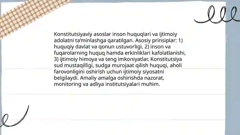 Yangi O‘zbekiston davlatchiligida xalqchil va insonparvar davlat qurishning ijtimoiy-siyosiy ahamiyati Abrayeva maftuna 4