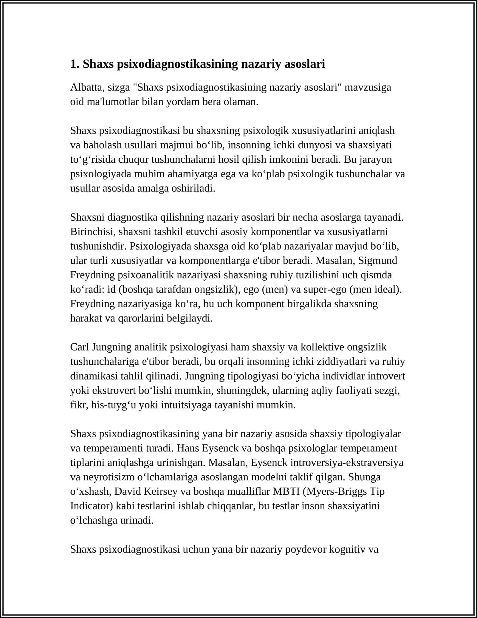 SHAXS PSIXODIAGNOSTIKASIDA PROEKTIV METODIKALARDAN FOYDALANISH 4