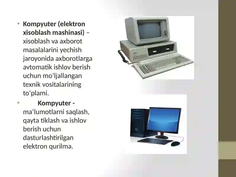 Kompyutning tashkil etilishi va tuzilishi 4