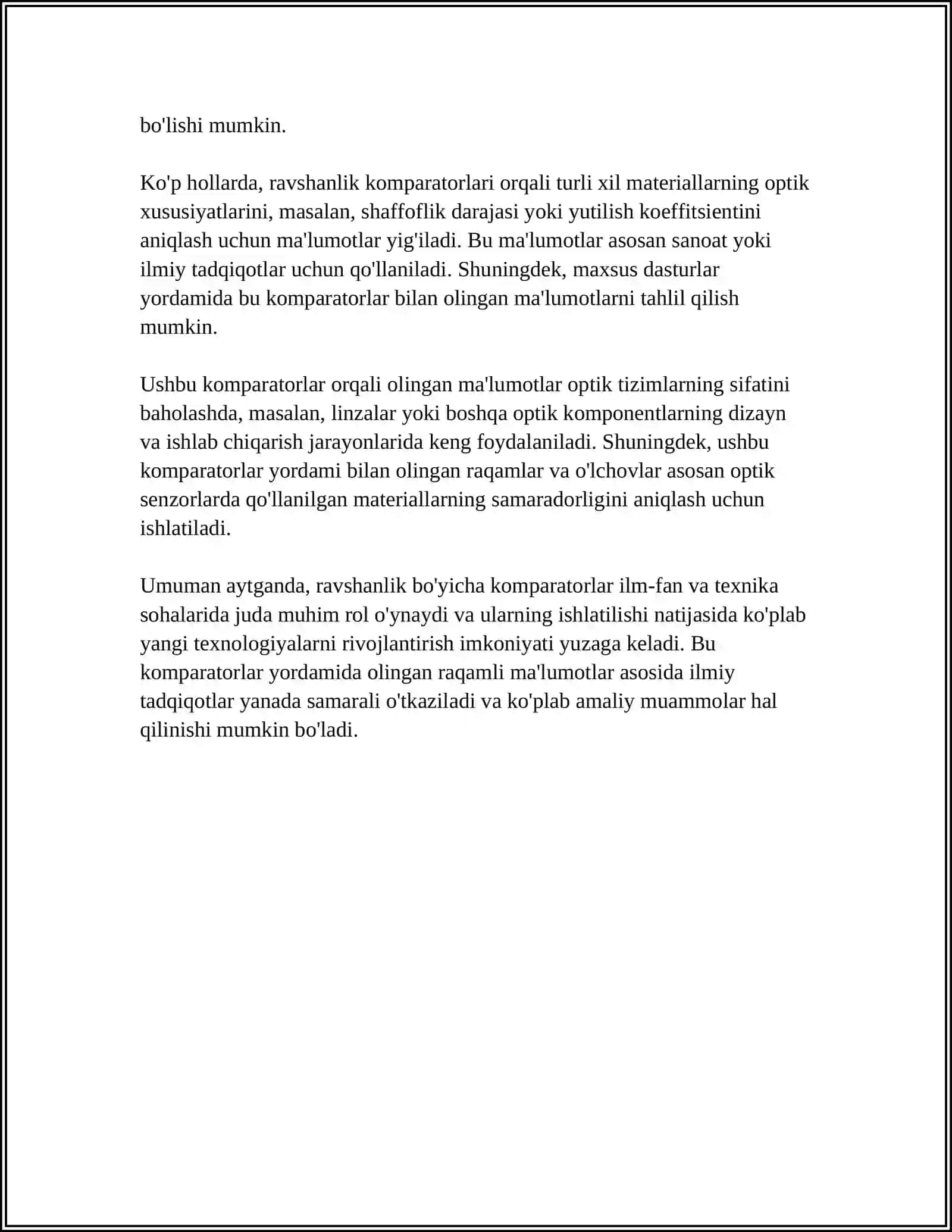 KOMPARATOR (TAQQOSLASH) QURULMALAR. SONLARNI TAQQOSLASHGA QURA SXEMALARNI IKKI GURUHIGA BOLINISHI 4
