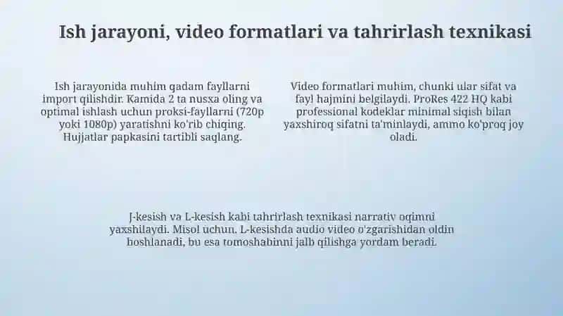 Nol chiziqli video tahrirlash 4