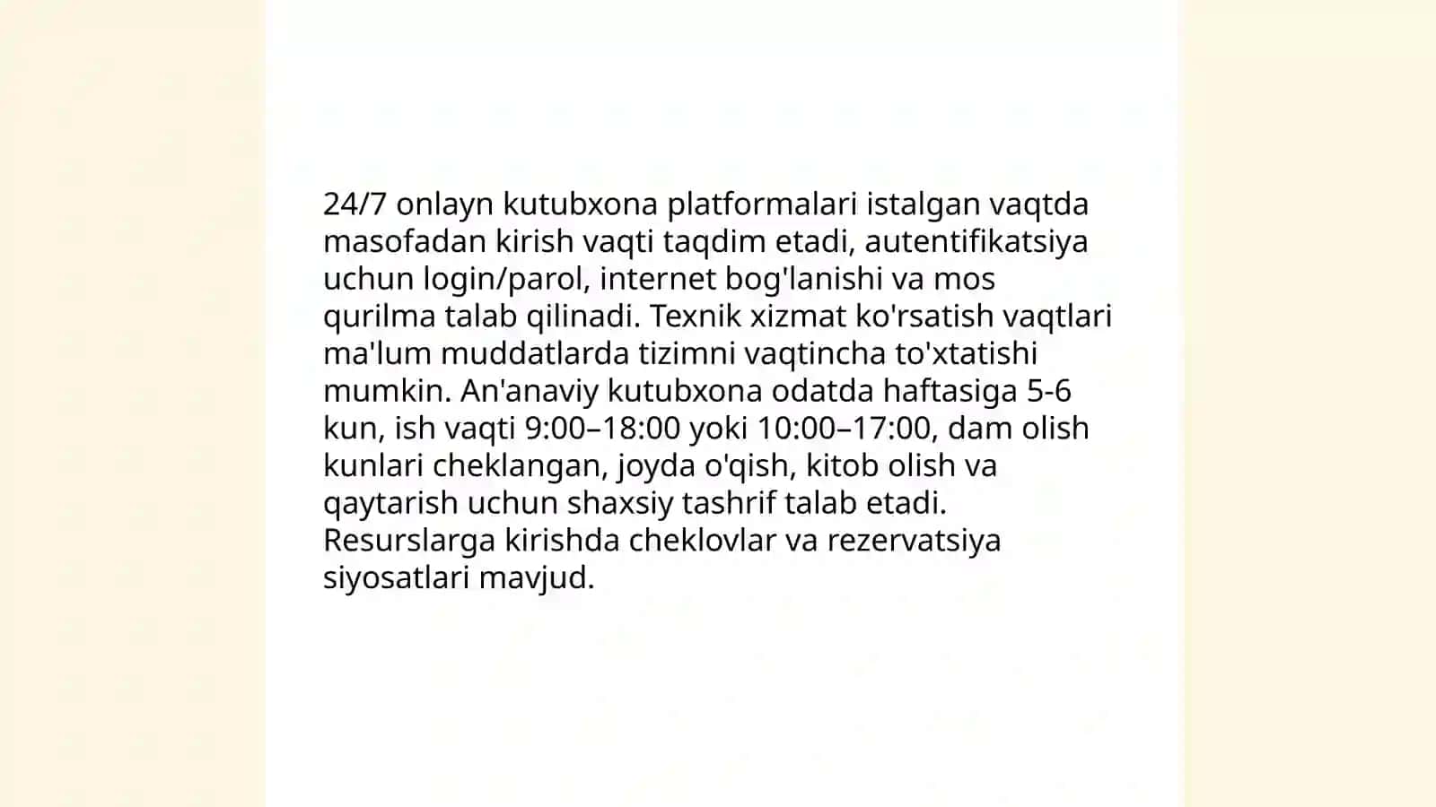 Elektron kutubxona va ananaviy kutubxona farqlari 4