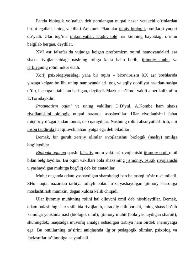 Shaxsning rivojlanishi, tarbiyasi va ijtimoiylashuvi 4