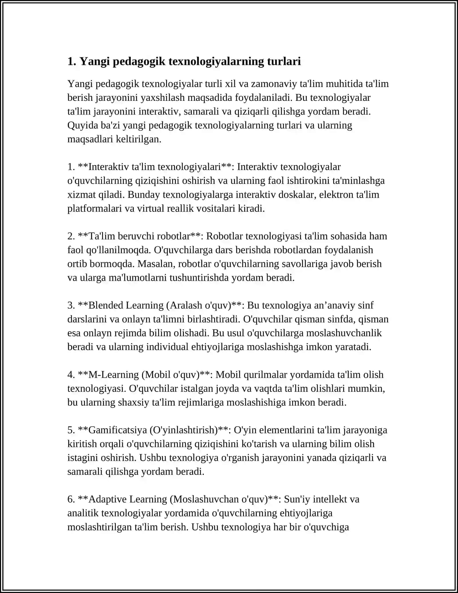 Yangi pedagogik texnologiyalar 4