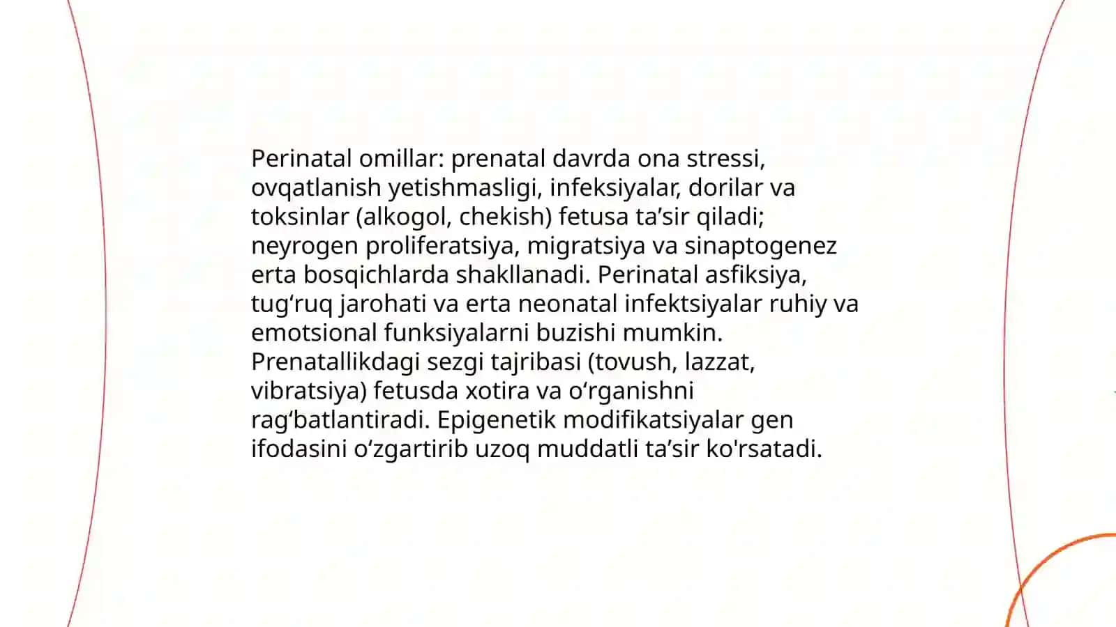 Ontogenizning ilk bosqichlarida insonning psixik rivojlanishiga xos xususiyatlar 4