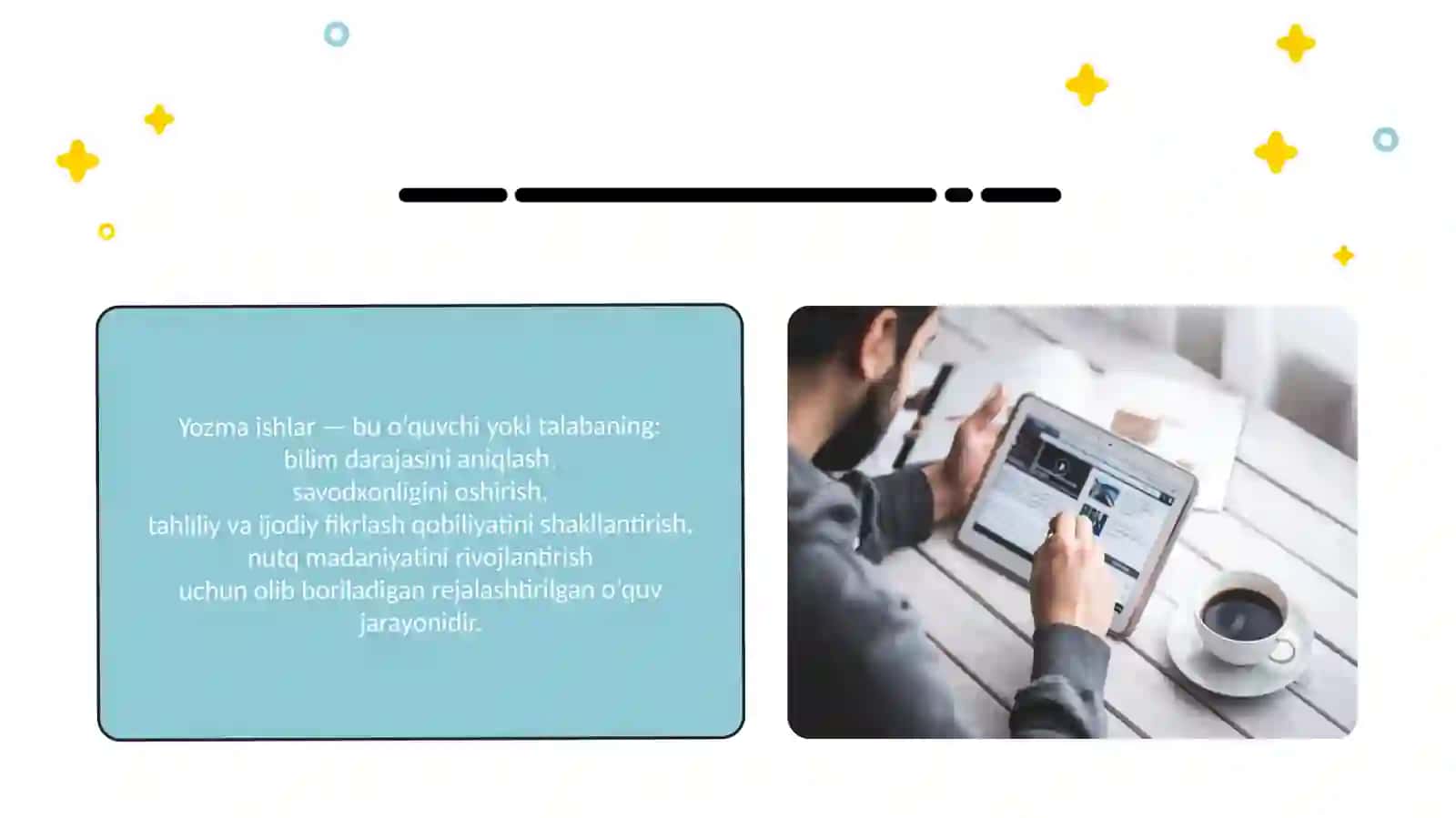Ta'lim bosqichlarida yozma ishlarni tashkil etishga qo'yiladigan talablar tahlili 4