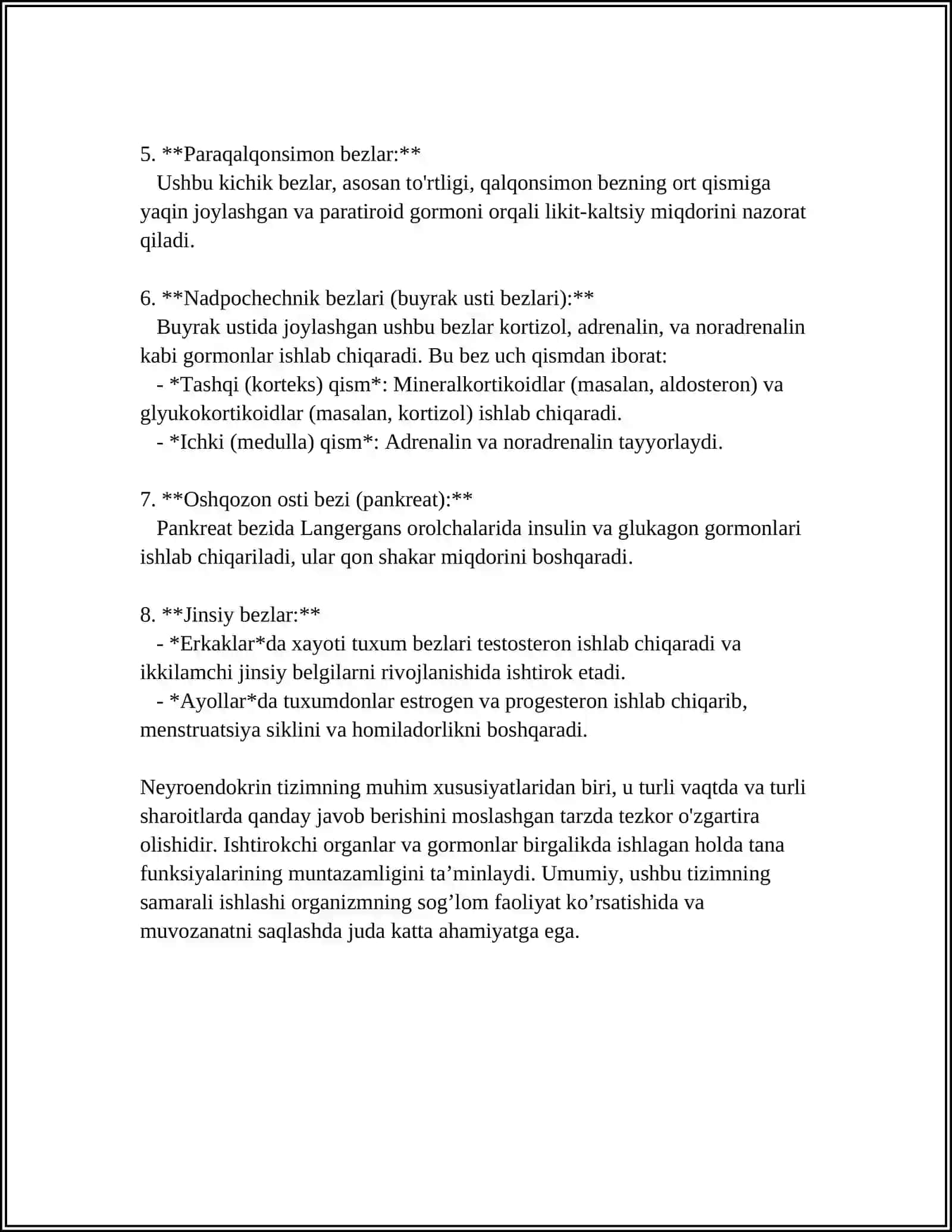 NEYROENDOKRING TIZIMNING STRUKTUR FUNKSIONAL TAVSIFI 4
