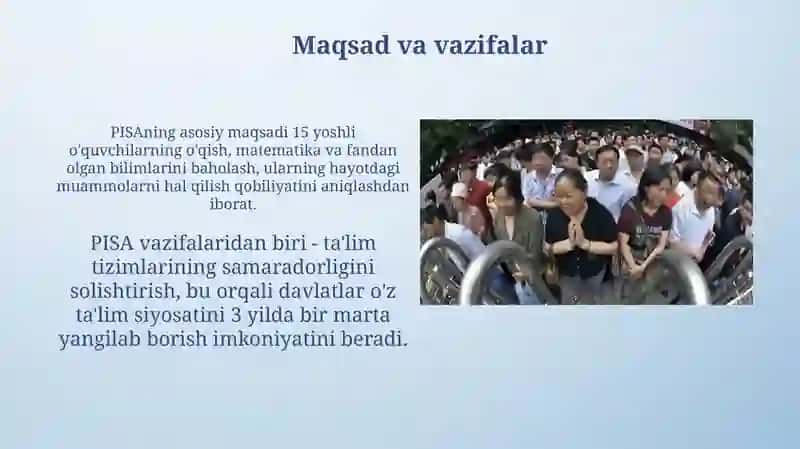 PISA xalqaro baholash dasturi 4