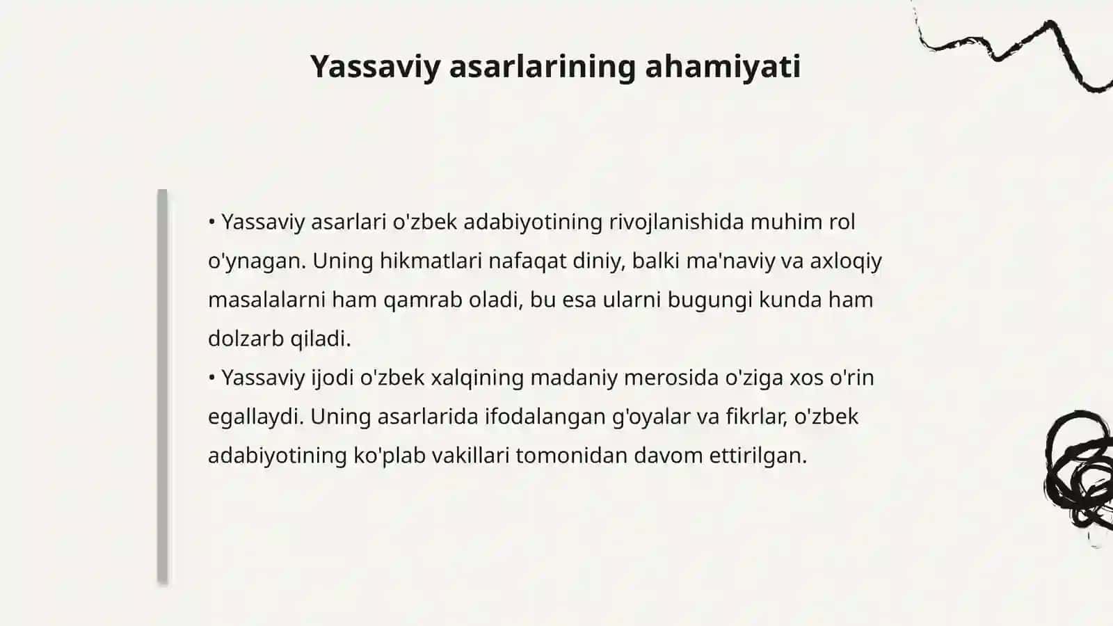 Yassaviy ijodini oʻzbek adabiyotshunosligida oʻrganilishi (adabiyotshunos olim Ibrohim Haqqulov misolida) Yassaviy va uning hikmatlar toʻplami 4