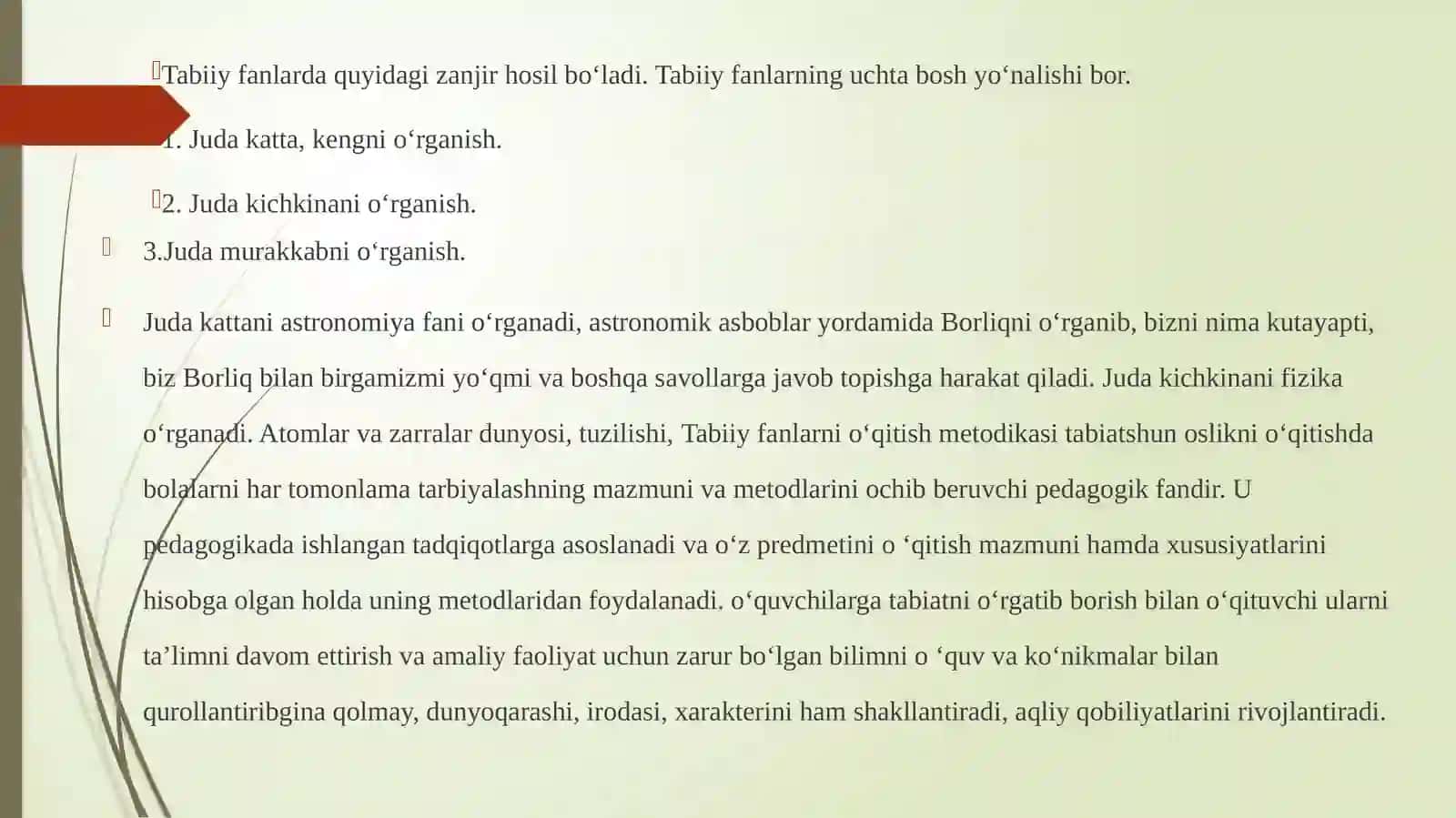 Tabiiy fanlar nazariyasi va metodikasining predmeti,maqsad va vazifalari va tadqiqot metodlari 4