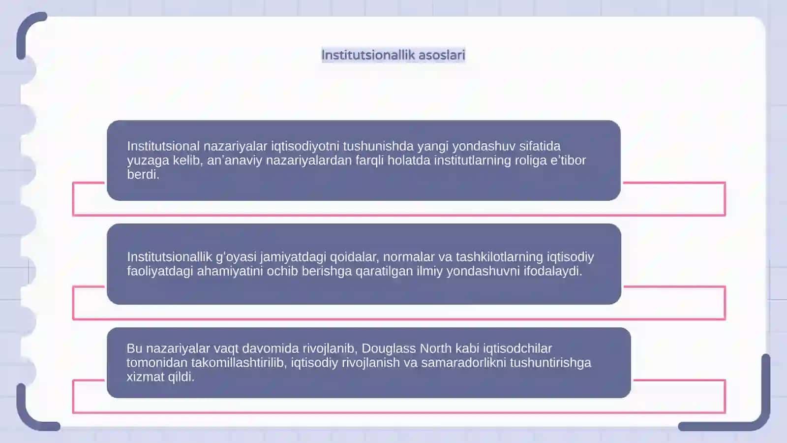 Institutsional nazariyalarning paydo boʻlishi va rivojlanishi tarixi 4