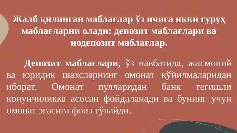 TIJORAT BANKLARI PASSIVLARI TARKIBI VA ULARNI JOYLASHISHI 4