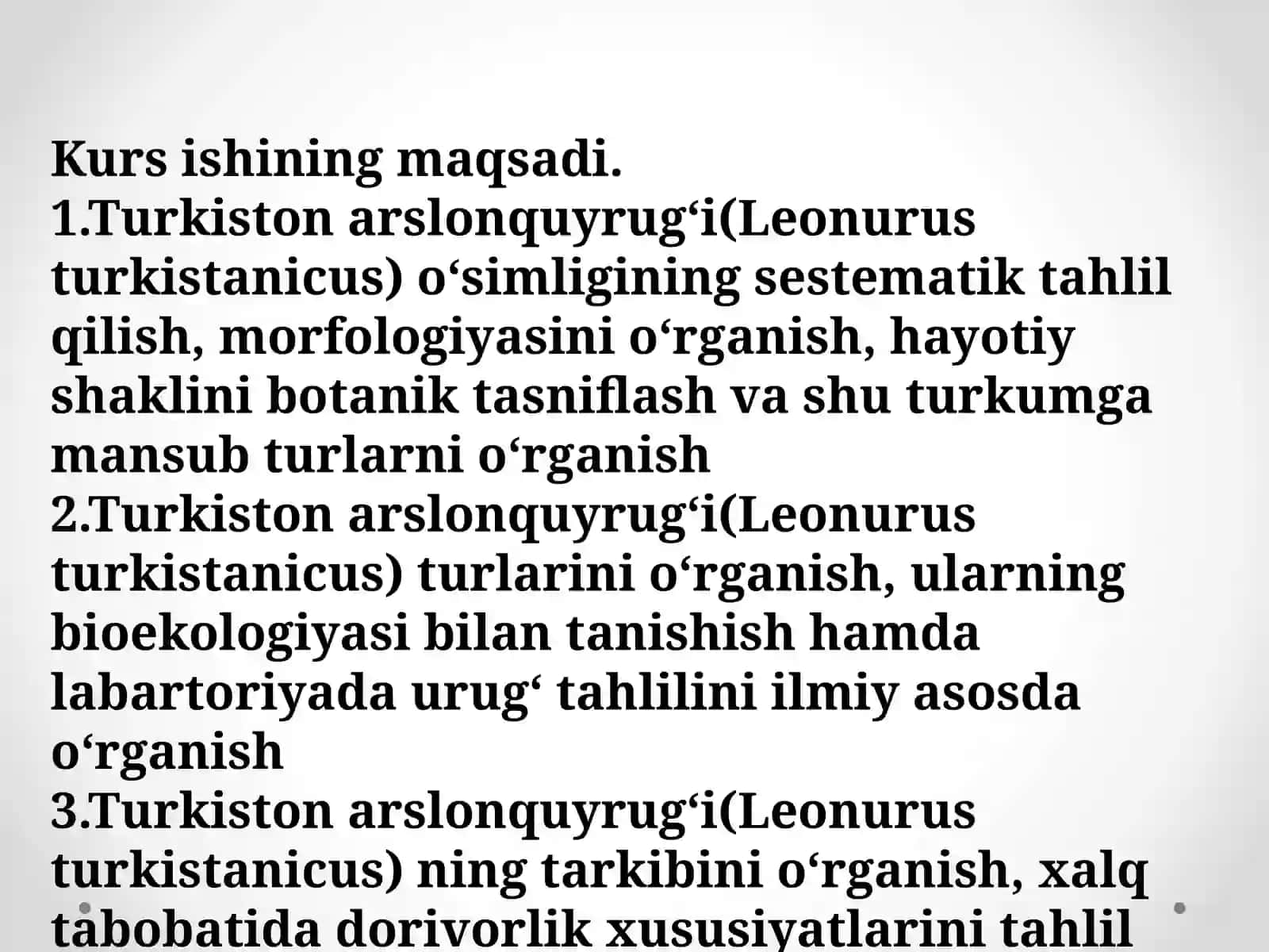 Turkiston arslonquyrugi(Пустырниктуркестанский)-Leonurus turkistanicus oʻsimligi urugʻlarini labaratoriya tahlili 4