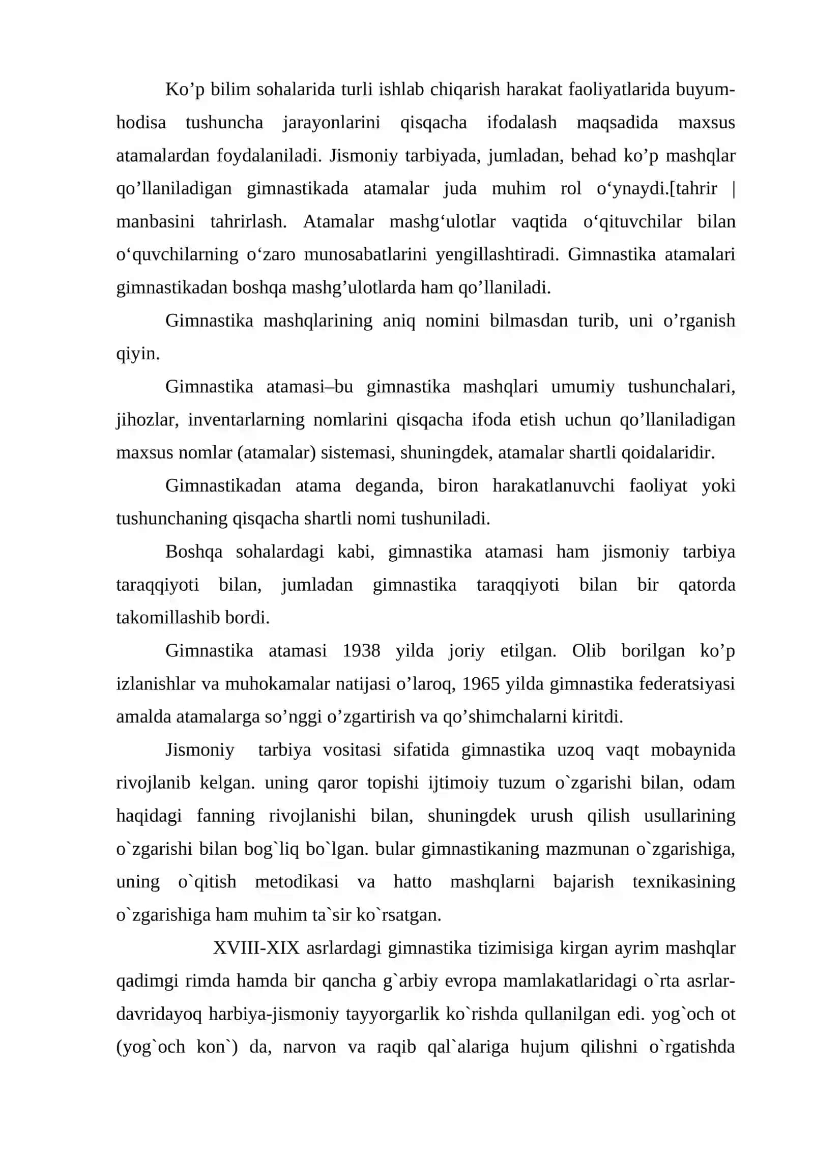 Gimnastikaning tarixi va umumiy tavsifi 4