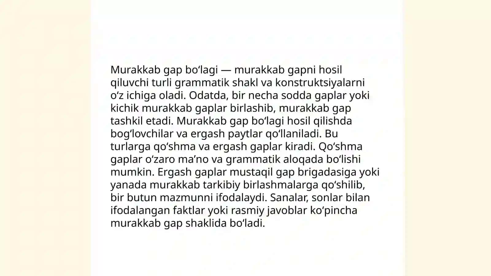 Gap boʻlaklari tartibi 4