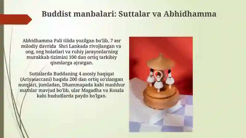 Buddaviylik dinining paydo bolishi tarixi, asosiy talimotlari oqimlari va manbalari 4