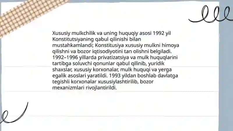 Oʻzbekistonning eng yangi tarixi fanidan taqdimot 4