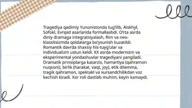 Dramatik tur va uning janrlari 4