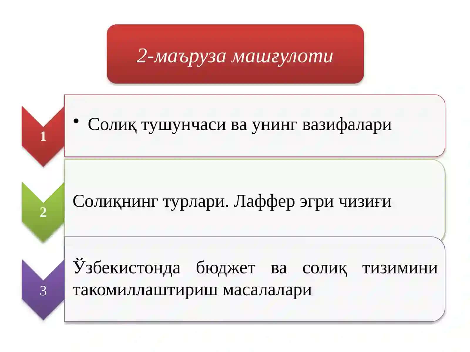 Молия тизими ва сиёсат 4